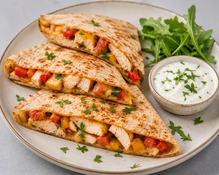 Домашняя кесадилья с курицей